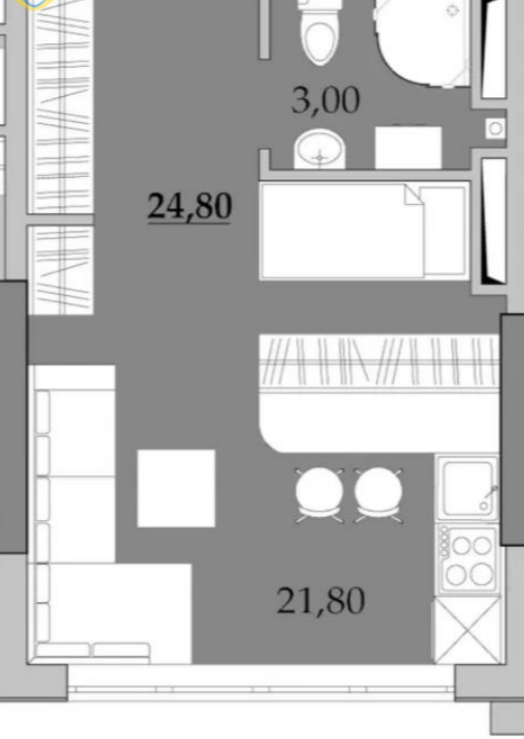 продажа однокомнатной квартиры номер A-173589 в Киевском районе, фото номер 4